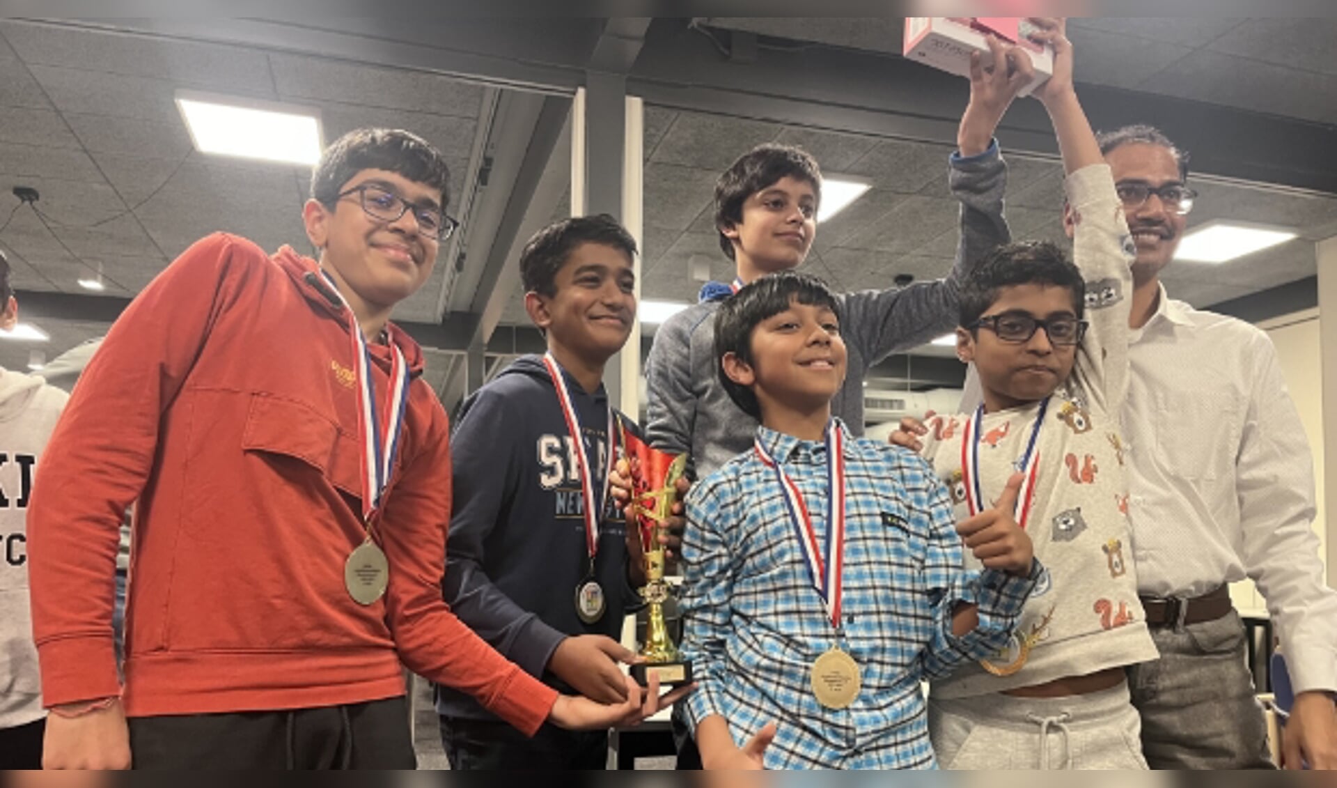 Dutch Youth Club Team Champions 2023 — Zukertort Amstelveen (Aakrit, front row)